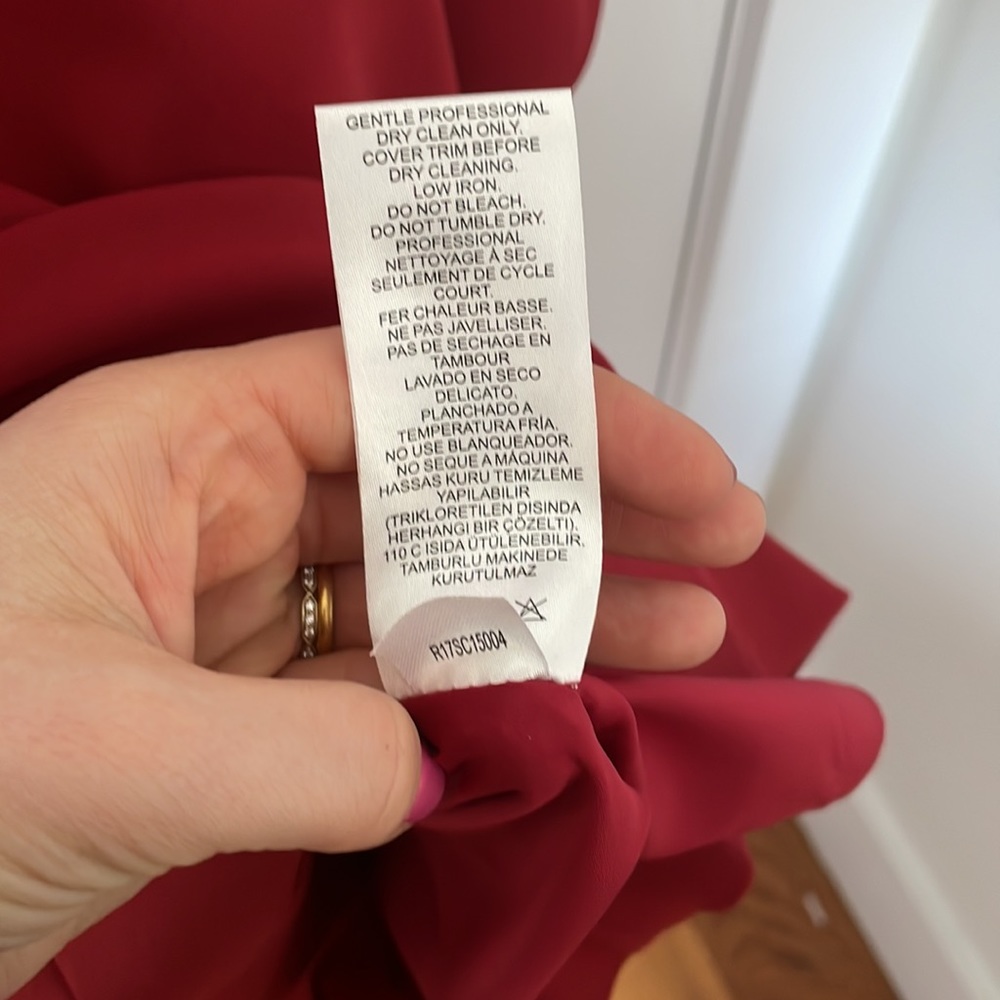 Deep Red Tibi Work Dress - Perfect for Spring - Picture 6 of 14